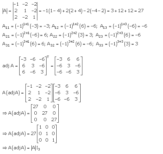 RD Sharma Class 12 Solutions Chapter 7 Adjoint and Inverse of Matrix Ex 7.1 Q 38