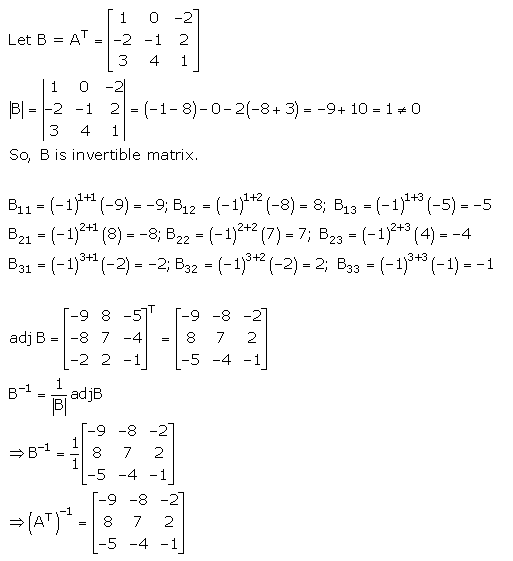 RD Sharma Class 12 Solutions Chapter 7 Adjoint and Inverse of Matrix Ex 7.1 Q 37