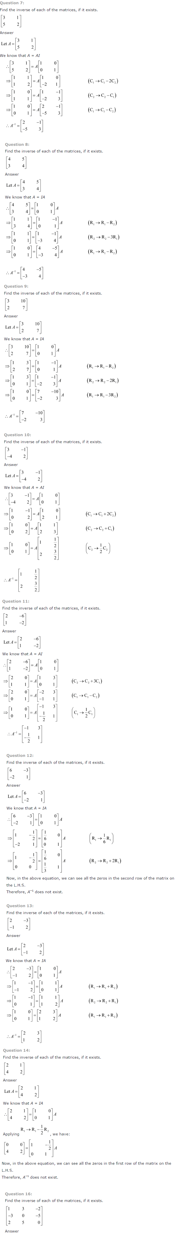CBSE NCERT Solutions for Class 12 Maths