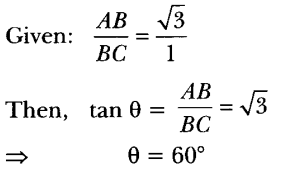 Applications of Trigonometry Height and Distance Class 10 Q 4
