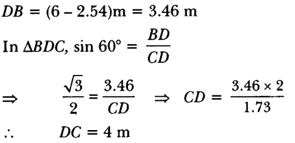 Applications of Trigonometry Height and Distance Class 10 Q 6