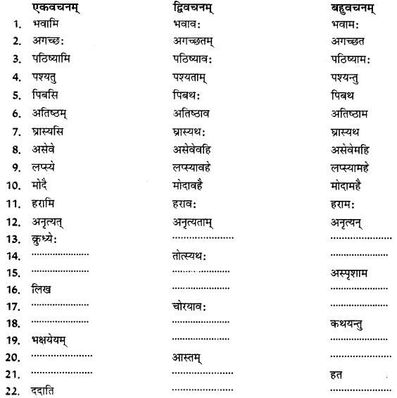 CBSE Class 11 Sanskrit धातुरूपाणि 157