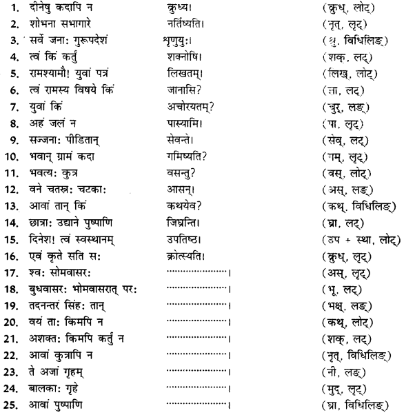 CBSE Class 11 Sanskrit धातुरूपाणि 160