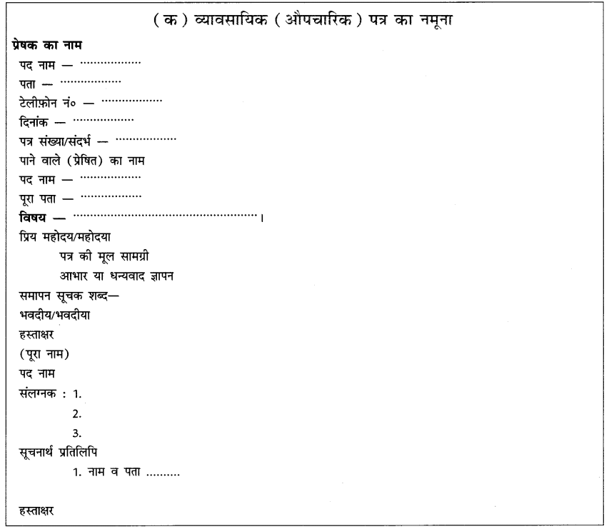 CBSE Class 12 Hindi कार्यालयी पत्र Q2