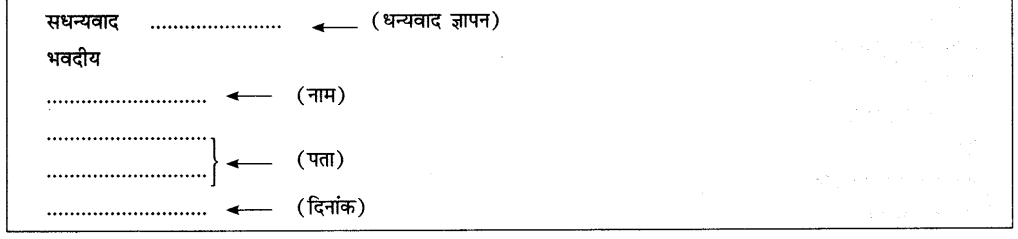 CBSE Class 9 Hindi A पत्र लेखन 6