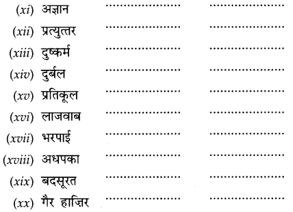 CBSE Class 9 Hindi A व्याकरण उपसर्ग 11