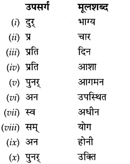 CBSE Class 9 Hindi A व्याकरण उपसर्ग 12