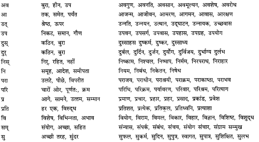 CBSE Class 9 Hindi A व्याकरण उपसर्ग 3