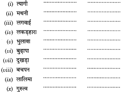 CBSE Class 9 Hindi A व्याकरण प्रत्यय 19