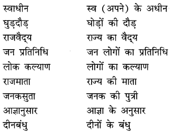 CBSE Class 9 Hindi A व्याकरण समास 14