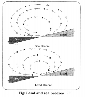 Class 11 Geography NCERT Solutions Chapter 10 Atmospheric Circulation and Weather Systems Map Skills Q1