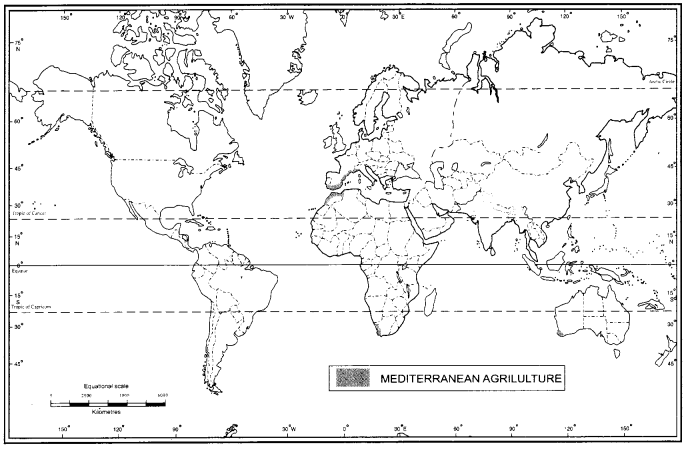 Class 12 Geography NCERT Solutions Chapter 5 Primary Activities Map Based Questions Q6