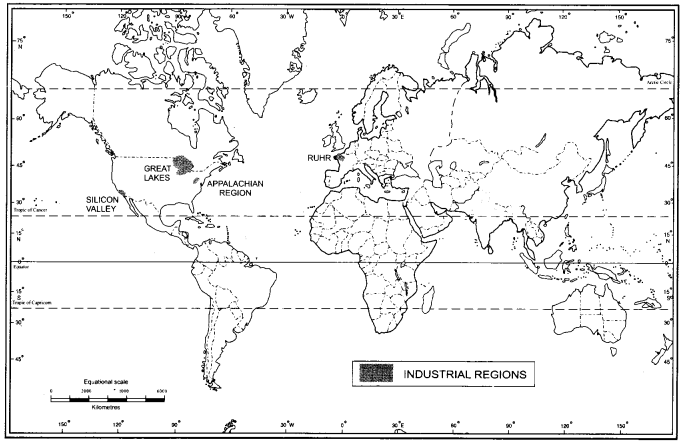 Class-12-Geography-NCERT-Solutions-Chapter-6-Secondary-Activities-Map-Based-Questions-Q1