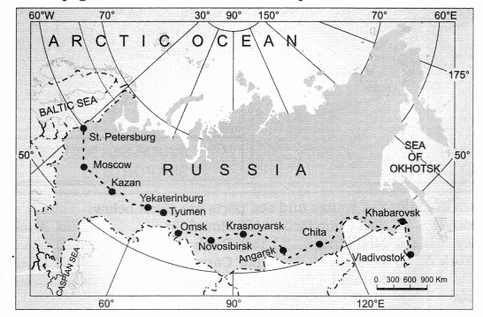 Class 12 Geography NCERT Solutions Chapter 8 Transport and Communication Map Based Questions Q2
