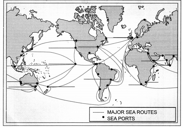 Class 12 Geography NCERT Solutions Chapter 8 Transport and Communication Map Based Questions Q3