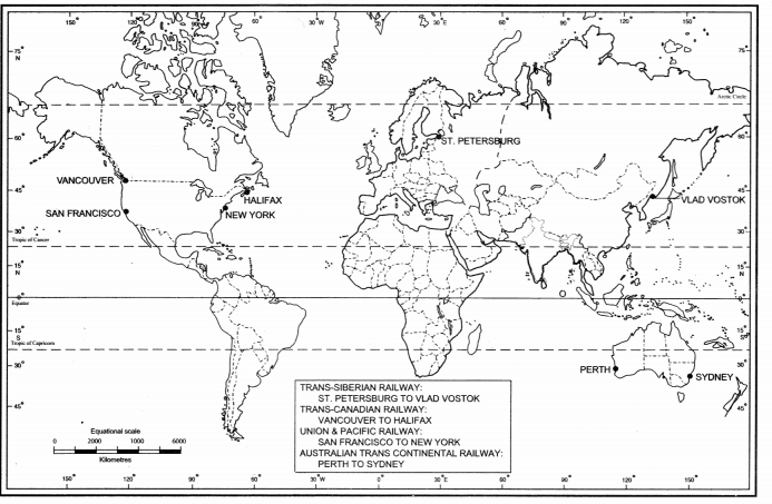 Class 12 Geography NCERT Solutions Chapter 8 Transport and Communication Map Based Questions Q5
