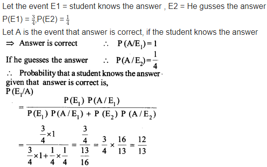 Class 12 Maths NCERT Solutions Chapter 13 Probability Ex 13.3 Q 4