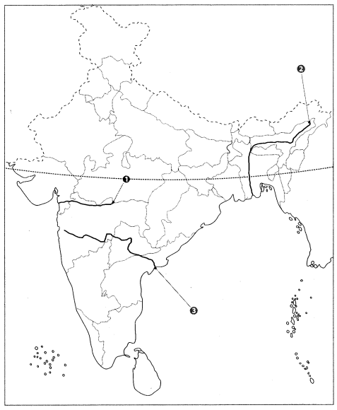 Class 9 Geography Map Work Chapter 3 Drainage 2.1