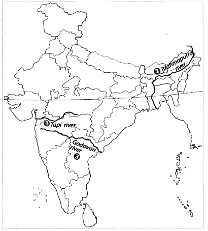 Class 9 Geography Map Work Chapter 3 Drainage a2.1