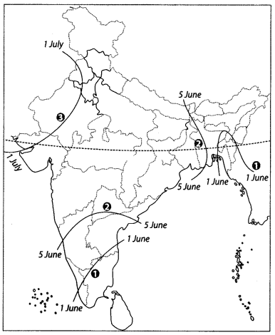 Class 9 Geography Map Work Chapter 3 Drainage a3.1