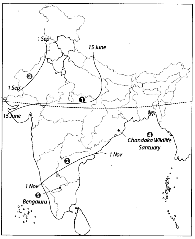 Class 9 Geography Map Work Chapter 3 Drainage a6.1