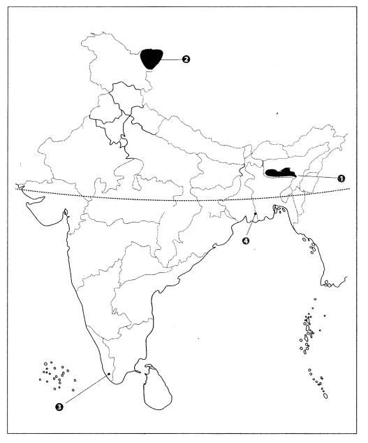 Class 9 Geography Map Work Chapter 4 Climate 7.1