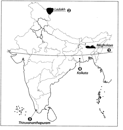 Class 9 Geography Map Work Chapter 4 Climate a7.1
