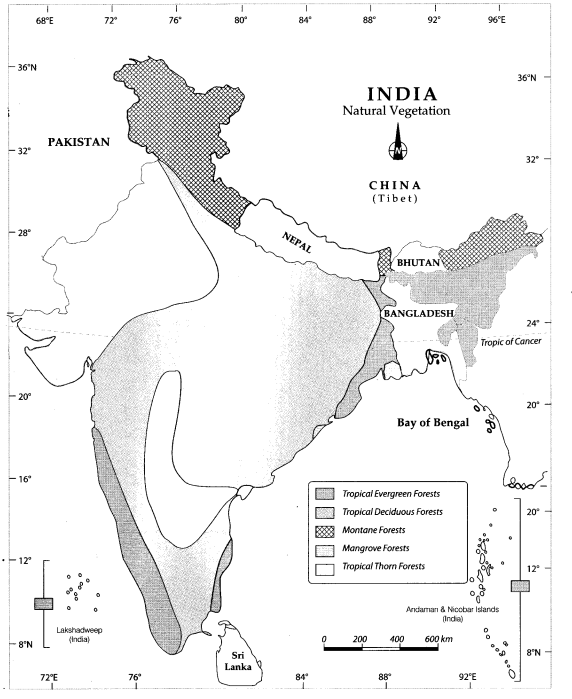 Class-9-Geography-Map-Work-Chapter-5-Natural-Vegetation-and-Wildlife-0