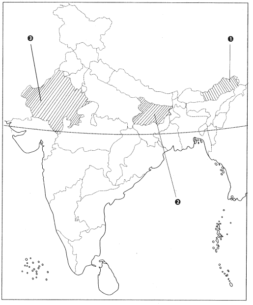 Class 9 Geography Map Work Chapter 5 Natural Vegetation and Wildlife 2.1