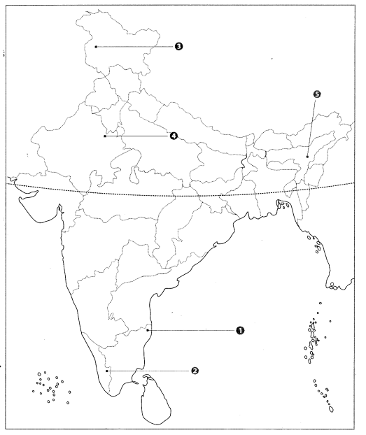 Class 9 Geography Map Work Chapter 5 Natural Vegetation and Wildlife 3.1