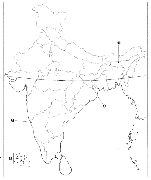 Class 9 Geography Map Work Chapter 5 Natural Vegetation and Wildlife 5.1