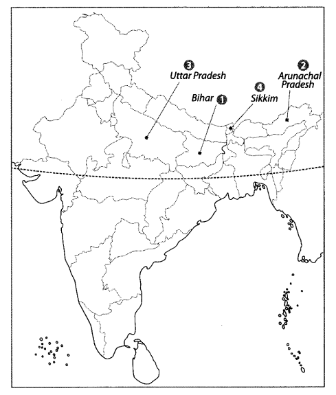 Class 9 Geography Map Work Chapter 6 Population a1.1