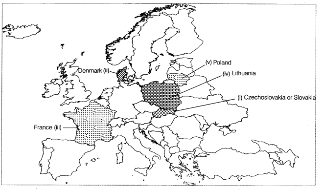 Class 9 History Map Work Chapter 3 Nazism and the Rise of Hitler a2.1