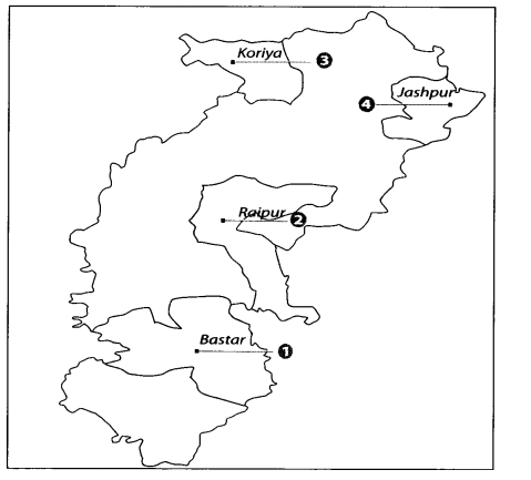 Class 9 History Map Work Chapter 4 Forest Society and Colonialism a1.1
