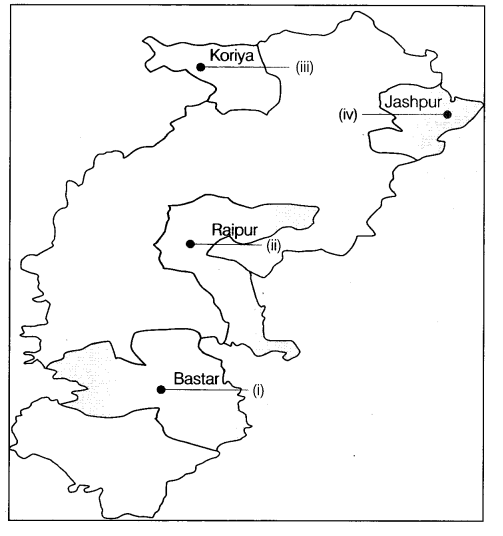 Class 9 History Map Work Chapter 4 Forest Society and Colonialism a2.1