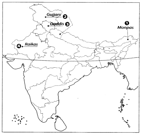 Class 9 History Map Work Chapter 5 Pastoralists in the Modern a1.1