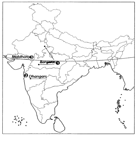 Class 9 History Map Work Chapter 5 Pastoralists in the Modern a2.1