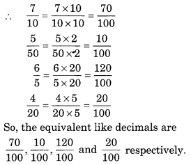 Decimals Class 6 Extra Questions Maths Chapter 8