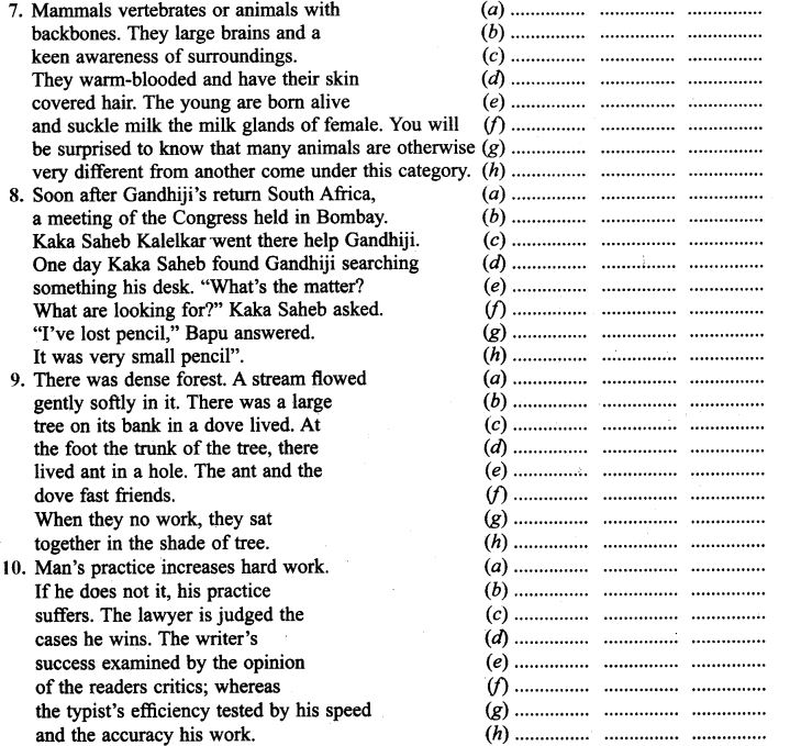 Editing Exercises for Class 9 CBSE with Answers 7