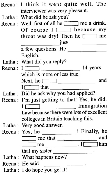 English Workbook Class 9 Solutions Unit 7 Reported Speech Q10