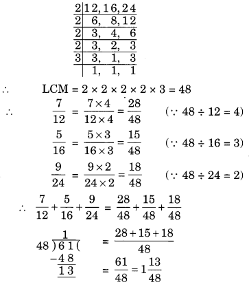 Fractions Class 6 Extra Questions Maths Chapter 7