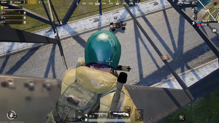Holding out on a vantage point over the bridge