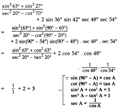 Important Questions for Class 10 Maths Chapter 8 Introduction to Trigonometry 24
