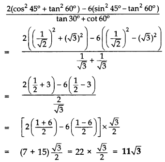 Important Questions for Class 10 Maths Chapter 8 Introduction to Trigonometry 40