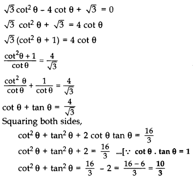 Important Questions for Class 10 Maths Chapter 8 Introduction to Trigonometry 52
