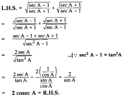 Important Questions for Class 10 Maths Chapter 8 Introduction to Trigonometry 59