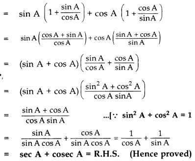 Important Questions for Class 10 Maths Chapter 8 Introduction to Trigonometry 68