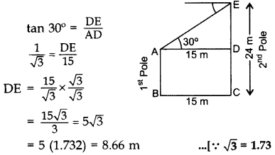 Important Questions for Class 10 Maths Chapter 9 Some Applications of Trigonometry 11