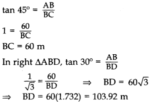 Important Questions for Class 10 Maths Chapter 9 Some Applications of Trigonometry 13