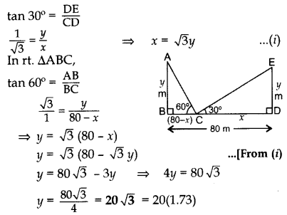 Important Questions for Class 10 Maths Chapter 9 Some Applications of Trigonometry 51
